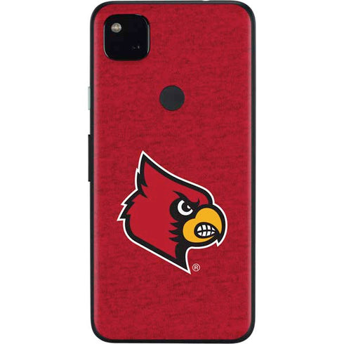University of Louisville Red Background Google Pixel 4a Skin